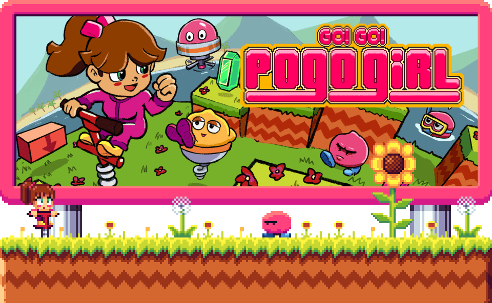 Go! Go! Pogo Girl title banner