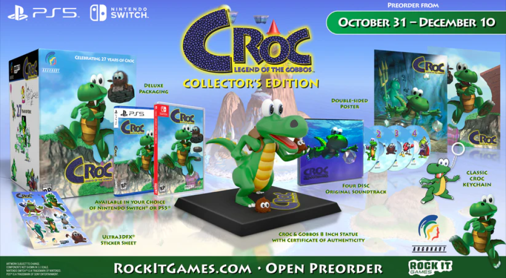 Croc collector's edition box and statue