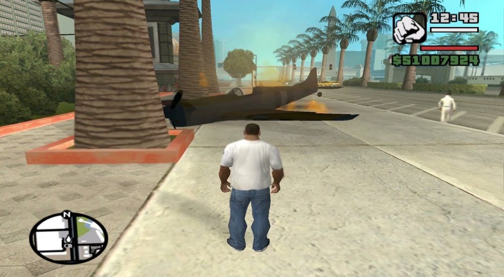 GTA Plane Crash San Andreas